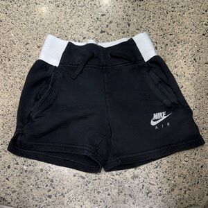 Nike Black Shorts with White Elastic Waistband